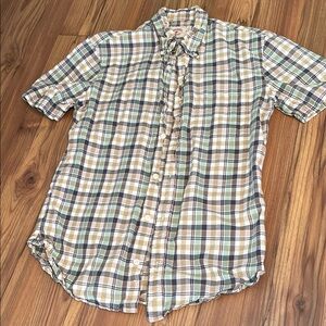 Brooks Brothers Casual Green and Blue Plaid Shirt